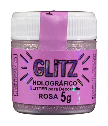Glitter decorativo FAB Glitz Holográfico Rosa 5g