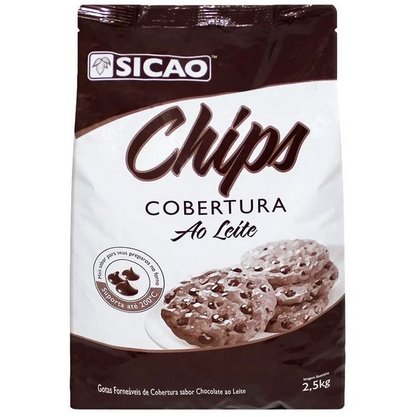 Gotinhas sabor Chocolate Sicao Chips Mais ao leite – 2,5kg
