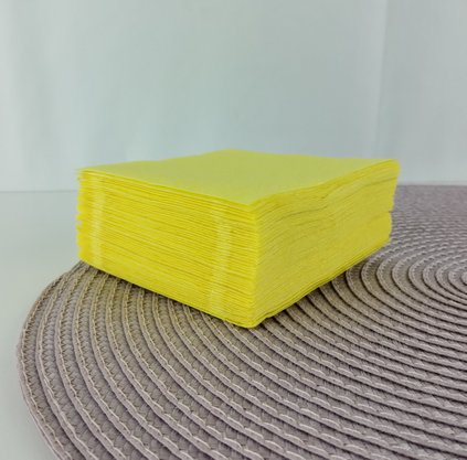 Guardanapo liso Amarelo 20x20 C/50 Unidades – Bello Festas 