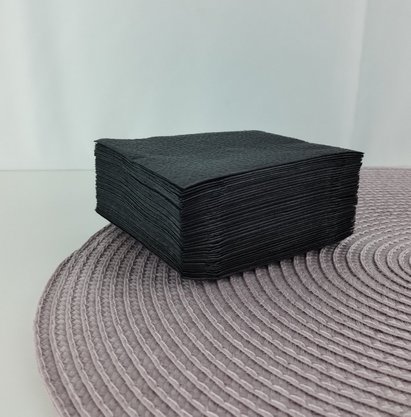 Guardanapo liso Preto 20x20 C/50 Unidades – Bello Festas 