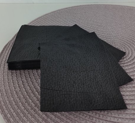 Guardanapo liso Preto 20x20 C/50 Unidades – Bello Festas 