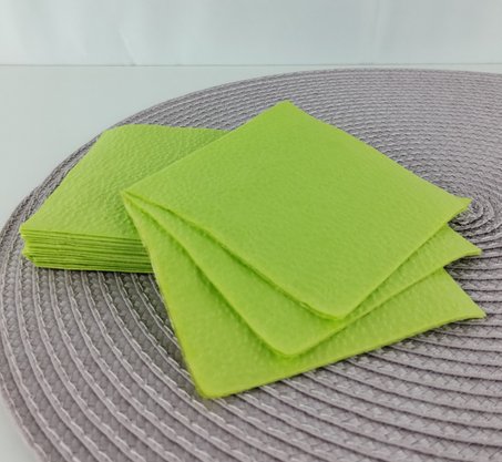 Guardanapo liso Verde Limão 20x20 C/50 Unidades – Bello Festas 