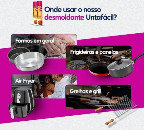 Kit 3 unid  Desmoldante Spray Untafacil 400ml
