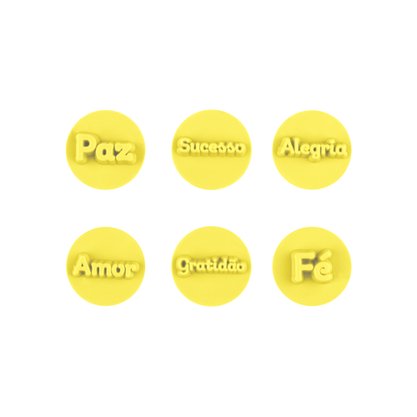 Kit Carimbos de Desejos 2cm – Amarelo -  Bluestar