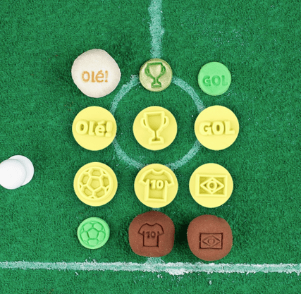 Kit Carimbos Futebol 2cm Amarelo – BlueStar