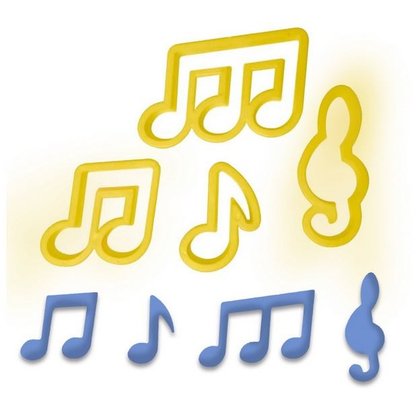 Kit Cortador de Notas Musicais com 4 peças - BlueStar