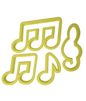 Kit Cortador de Notas Musicais com 4 peças - BlueStar