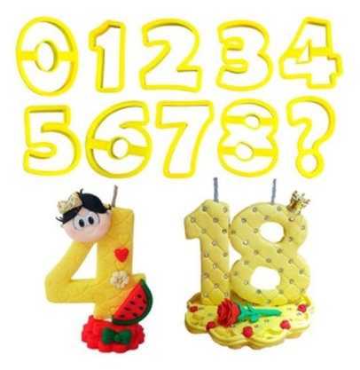 Kit Cortador de Números 8,5cm com 10 peças BlueStar