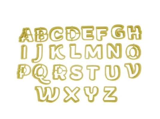 Kit Cortador Letras Maiúsculas com 26 peças - BlueStar