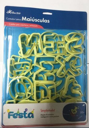 Kit Cortador Letras Maiúsculas com 26 peças - BlueStar