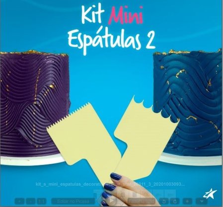 Kit Decorativo Mini Espátula nº2 para Bolos – Bluestar