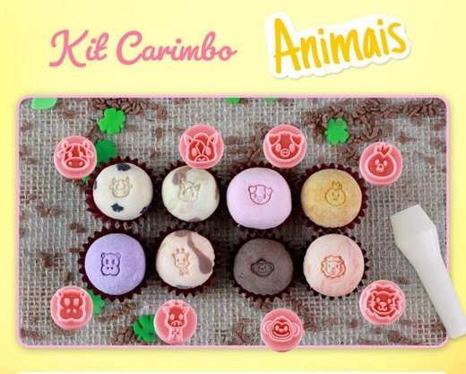Kit mini Carimbos Animais 8 peças - Bluestar
