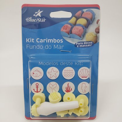 Kit mini Carimbos Fundo do Mar 8 peças - Bluestar