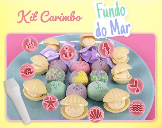Kit mini Carimbos Fundo do Mar 8 peças - Bluestar