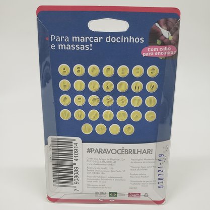 Kit mini Carimbos Letras 32 peças - Bluestar