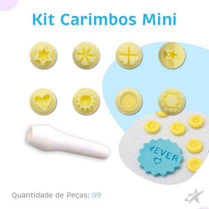 Kit mini Carimbos Mini 8 peças - Bluestar
