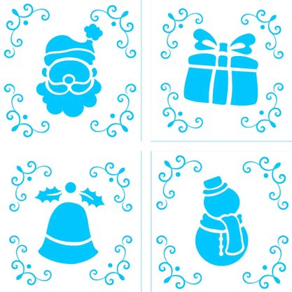 Kit Mini Stencil de Natal - N°1 -  Bluestar