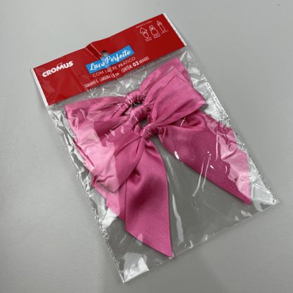 Laço Perfeito – Lacre Prático Rosa Chiclete C/3 - 38MM – Cromus