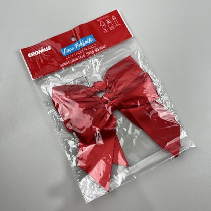 Laço Perfeito – Lacre Prático Vermelho C/3 - 38MM – Cromus