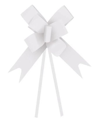 Laço pronto Plástico 23mm Branco 10 unidades - Cromus