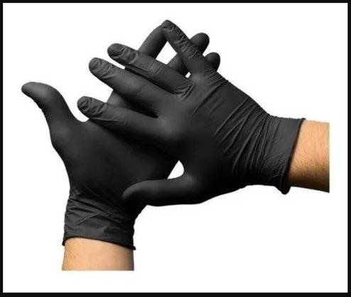 Luva Nitrílica Supermax Black – tamanho G – 100 unidades