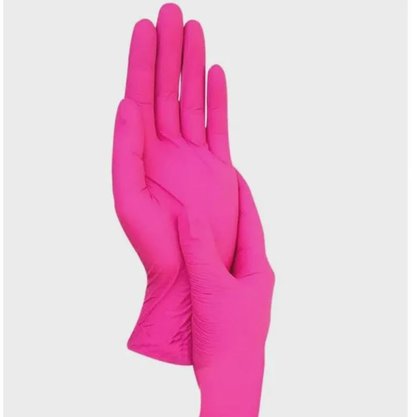 Luva Nitrílica Supermax Pink – tamanho G – 100 unidades