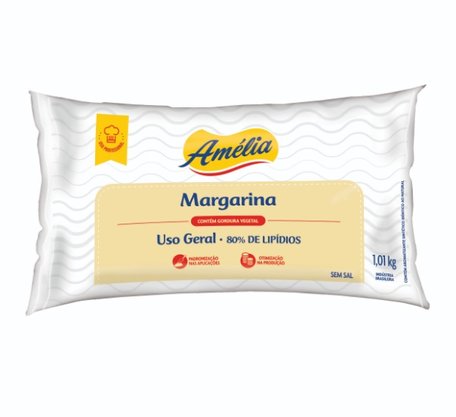 Margarina Amélia 80% sem sal 1,01kg – Vigor 