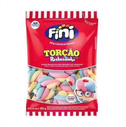 Marshmallow Fini Recheado 250g Torção Colorido