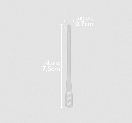 Mexedor Pequeno 7,5cm transparente (Cristal) com 500 un. - Strawplast