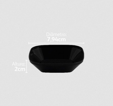 Mini Prato 7,5cm Preto com 10 un. - Strawplast