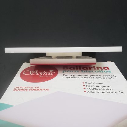 Mini Prato Giratório Bailarina Quadrada para Biscoitos 14cm – Solrac