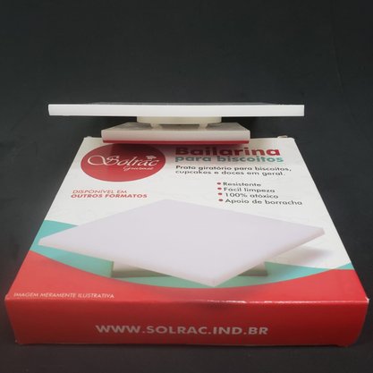 Mini Prato Giratório Bailarina Quadrada para Biscoitos 14cm – Solrac