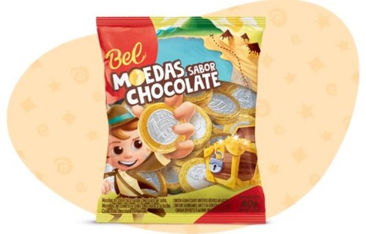 Moedas Sabor Chocolate 40g – Bel