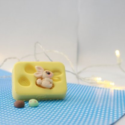 Molde de Silicone Coelho com Ovos de Páscoa – BlueStar 