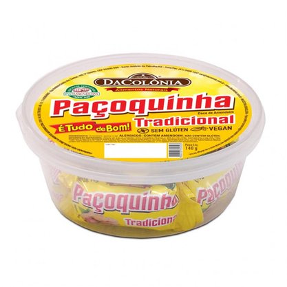 Paçoca Rolha de Amendoim 140g com 10 Unidades – DaColônia