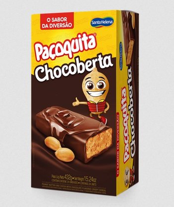 Paçoquita Coberta Com Chocolate 432g com 24 Unidades – Santa Helena
