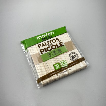 Palito p/ Picole em Bambu – 10cm (50und) - Inoven