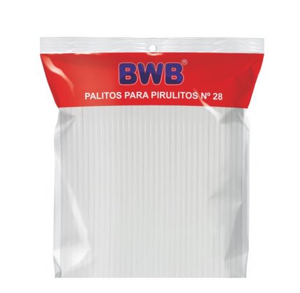 Palito para pirulito 28cm Branco – 50un – BWB