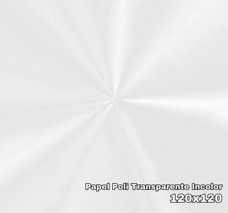 Papel poli Transparente Incolor 120x120cm Unidade- Cromus