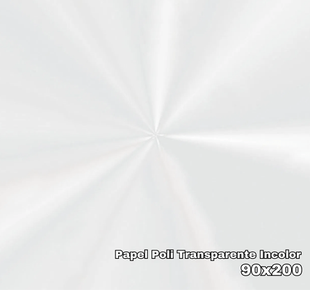 Papel poli Transparente Incolor 90x200cm Unidade- Cromus