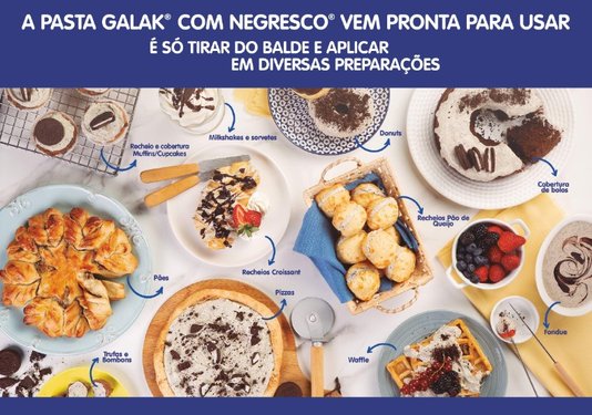 Pasta Cremosa Sabor Chocolate Branco Galak com Negresco 1,01kg – Nestle 