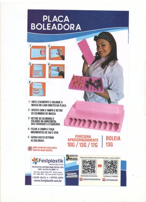 Placa Boleadora para Docinhos (Enrolador) 10g* - 13g* - 17g* – Festplastik