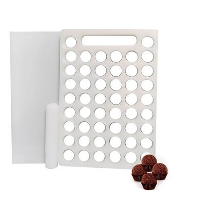 Placa Porcionadora para Brigadeiros e Doces de 15g* - 50 Furos – Solrac