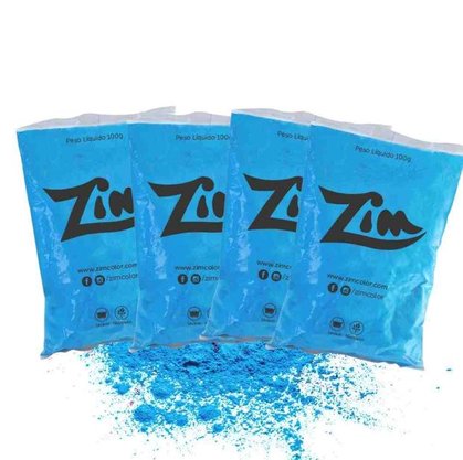 Pó colorido Azul 100g - Zim Color
