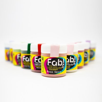 Pó decorativo Fab! Cintilante Rosa Seco 3g
