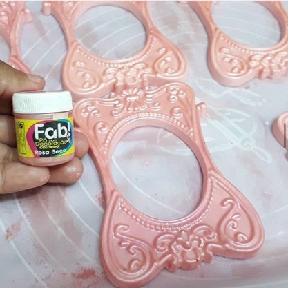 Pó decorativo Fab! Cintilante Rosa Seco 3g