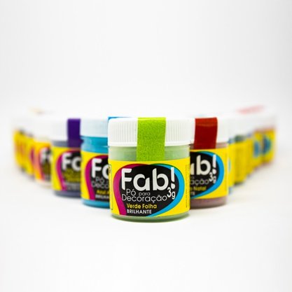 Pó decorativo Fab! Cintilante Verde Folha 3g