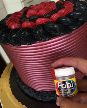 Pó decorativo Fab! Cintilante Vermelho Natal 3g