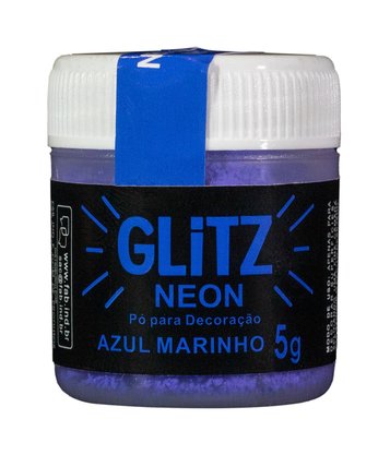 Pó decorativo FAB Glitz Neon Azul Marinho 5g