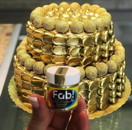 Pó decorativo Fab! Metálico Dourado 5g